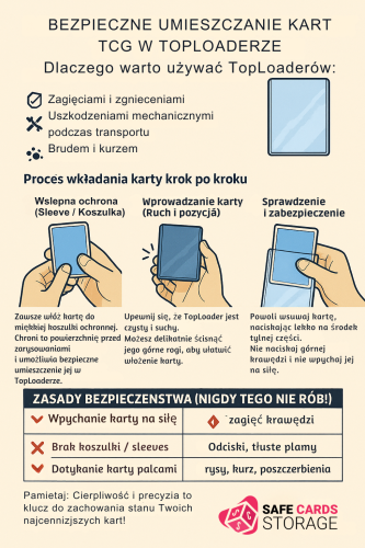 Toploader na karty regular 100PT 3 x 4 cale Ultra Clear 25 sztuk Safe Card Storage - instukcja