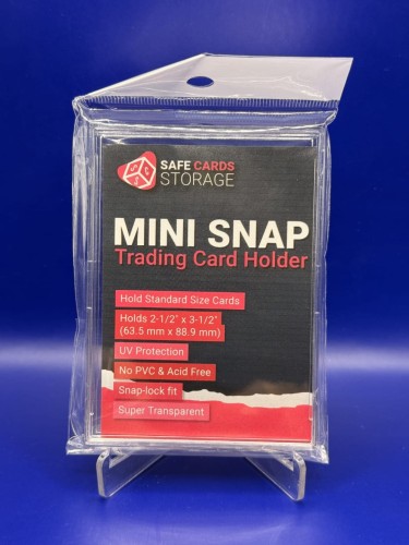 Mini Snap Card Holder 35PT Safe Cards Storage Ultra Clear