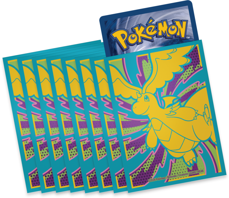 Pokémon TCG Mega Evolution Ascended Heroes Elite Trainer Box Dragonite - koszulki na karty z Dragonitem