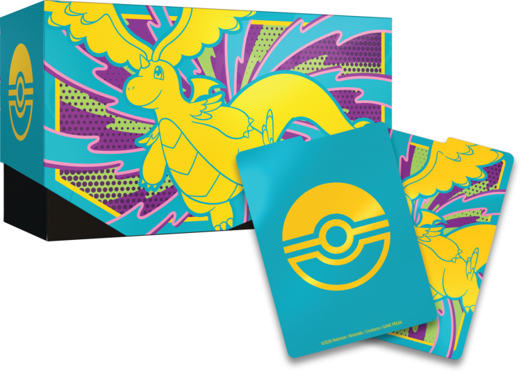 Pokémon TCG Mega Evolution Ascended Heroes Elite Trainer Box Dragonite - podgląd na koszulki z Mega Dragonitem