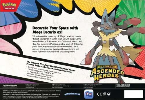 Pokemon TCG Mega Lucario Ascended Heroes - tył