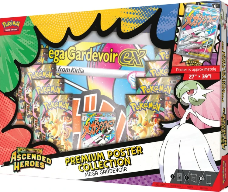Pokemon TCG Mega Evolution Ascended Heroes Premium Poster Collection Mega Gardevoir - z boku
