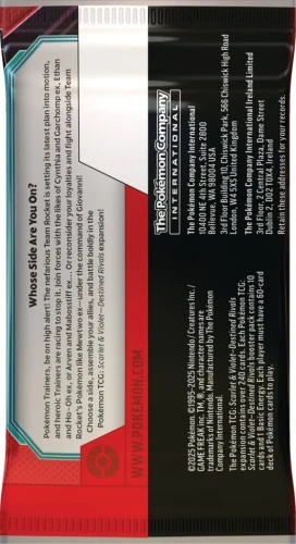 Pokémon TCG Scarlet &amp; Violet Destined Rivals Booster - tył