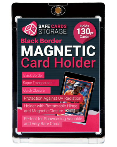 Magnetyczny holder Safe Cards Storage 130PT Magnetic Holder Ultra Clear Black Border One Touch