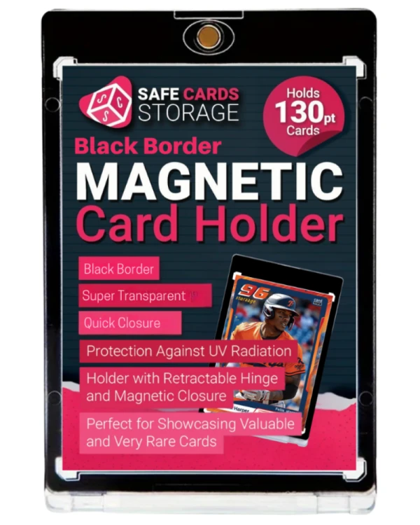 Magnetyczny holder Safe Cards Storage 130PT Magnetic Holder Ultra Clear Black Border One Touch
